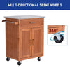 Rolling Kitchen Island Wooden Kitchen Trolley Utility Storage Cart w/ Drawer