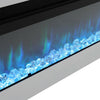 40inch Electric Fire Free Standing Wall Mounted Fireplace Inset RGB Color Flames