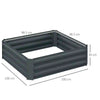 Galvanise Planter Plant Box Garden Flower Herb Vegetable Raised Bed Frame Trough