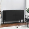 Metal TV Stand Sideboard Office Filing Storage Cabinet Cupboard Doors Cable Hole