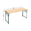 Outdoor Garden Beer Table and Bench Furniture Set Foldable Picnic Backrest Bench