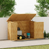 Triple Wheelie Bin Storage Wooden Garbage Bin Shed Outdoor Garden Store Cover