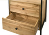 Industrial Open Wardrobe Clothes Rail Storage Unit Hanging Rack 2 Drawers Oak