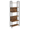 Bookcase Shelving Unit Bookshelf Rustic Brown and Black LLS113B01