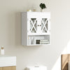 White Bathroom Cabinet Wall Mounted Medicine Cabinet w/ Adjustable Shelf