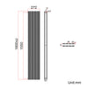 Black Designer Radiator Vertical Horizontal Flat Panel Single Double Modern Rads