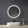 Bathroom Mirror Round LED Illuminated Lights with Demister Touch Switch Heilmetz