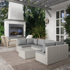 7 Pieces Rattan Garden Furniture Set with Cushions, Grey