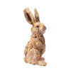 Garden Ornament Rabbit Hare Sculpture indoor outdoor Wood Effect 38cm