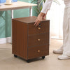 Mobile 3 Drawers Filing Cabinets Printer Stand Pedestal Lockable Bedside Table