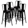 Vintage 4pcs Bar Stools Breakfast Chairs Dining Chair High Legs Kitchen UK