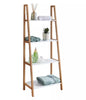 4 Tier Ladder Bookcase Bamboo Storage Shelving Unit Plant Rack Display Stand