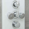 Glass Shower Panel with Thermostatic Mixer LANZAROTE White SCHÜTTE
