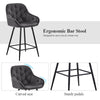 2X Bar Stools Kitchen Velvet Padded Bar Chair w/Metal Legs Dinning Room