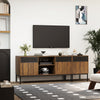 Mondeer Retro TV Stand Cabinet TV Unit with 2 Hollow Metal Door Panel for 50" TV