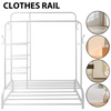 HEAVY DUTY CLOTHES RAIL 120KG LOAD STURDY CLOTHES RACK WITH SHELFS & SHOE RACK