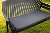 4pcs Garden Patio Bistro Coffee Sofa Set 2 Chairs Table Black Plastic Outdoor UK