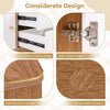 Multifunctional Display Cabinet Toy Storage Organizer w/2 Drawers-Natural