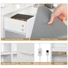 Elegant White Dressing Table Set with Mirror Cabinet Three Dimmable Lights and
