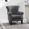 Classical Luxury Tufted Chesterfield Chair Wing Back Fireside Armchair Club Sofa