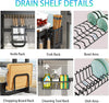 Space Saving Over The Sink Dish Drying Rack with Cover 2 Tier Dish Drainer Ddwcn