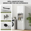 Kitchen Pantry Cabinet 190cm Tall Freestanding Cupboard w/ Doors & Shelves White