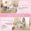 Kids Table & Chair Set Toddler Building Block Table w/ 5-Point Harness