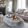 Human Sized Dog Pet Bed Removable Cover For Washing Anti Allergy Warm Fleece Bed