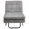 Velvet Recliner Sleeper Chaise Lounge Sofa Bed Chairs Padded Click-Clack Sofabed