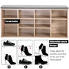 Shoe Storage Bench with Seat Cushion Cabinet Rack Shelves Hallway 10 Compartmen