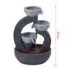 Solar Water Feature LED Light Outdoor Garden Fountain Cascading Waterfall Statue