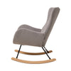 Upholstered Rocking Chair Bedroom Modern Single Sofa Accent Armchair Rocker Grey