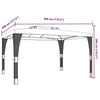 Gazebo with Double Roof Anthracite 3.98x2.98 m Steel S4D5
