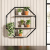 Book Shelves Wall Mounted Black Display Shelf Storage Rack Decorative Open Unit