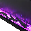 Remote 40inch Fireplace Wall Inset Electric Fire 9 LED Flame 3-side Glass Heater