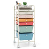 Home Office Storage Cart 6 Drawer Utility Storage with Wheels