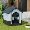 Plastic Pet House Cat Dog Kennel Steel Door Weatherproof Outdoor Animal Shelter