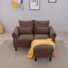 Panana 2 Seats Loveseat Couch Sofa Ottoman Upholstered Furniture for Small Space
