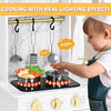 Kids Wooden Playset Deluxe Pretend Kitchens Cooking Toy Set Light Large