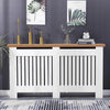 White Radiator Cover Cabinet Small Large Modern MDF Slat Wood Grill Furniture