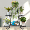 6 Tier Metal Plant Stand 6 Flower Pots Shelf Display Rack Garden Home Dec