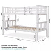 Kids Bunk Beds Double Pine Wooden Bunk Beds With Mattresses 3FT Single Bed Frame