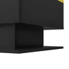 Coffee Table with LED Light & Glass Top Black With Drawer Living Room Furniture