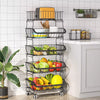 2-6 Tier Vegetable Fruit Trolley Cart Kitchen Rack Storage Basket Holder Shelf