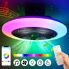 Ceiling Fan with Lighting RGB LED Light Adjustable Wind Speed Remote Control Nse