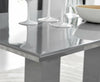 Grey High Gloss Large 6 Seat Rectangular Pillared Kitchen Dining Table