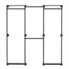 Scaffold Clothes Wardrobe - Industrial Rustic Shelf Storage Unit Open Clothing