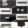 Bathroom Floor Storage Cabinet Free Standing Storage Organizer-Black
