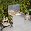 Lockable Outdoor Storage Box Garden Patio Galvanized Chest Lid Animal Feed Bins