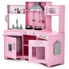 Kids Corner Wooden Playset Pretend Toddler Kitchens Cooking Toy Light JOYLDIAS